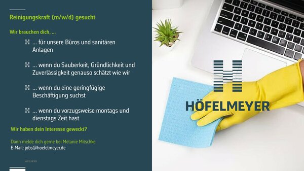 Reinigungskraft gesucht Reinigungskraft gesucht
