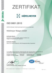 QS-Zertifizierung nach DIN ISO 9001