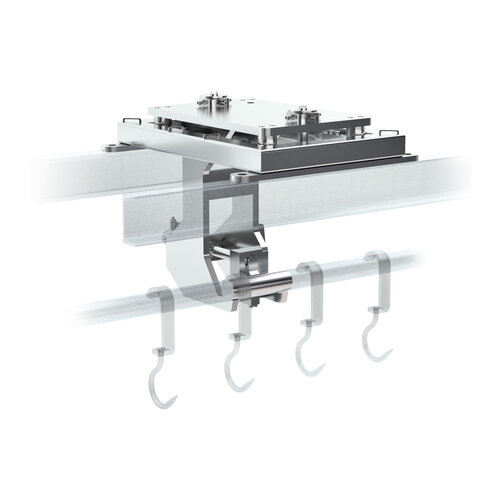 Static overhead track scale